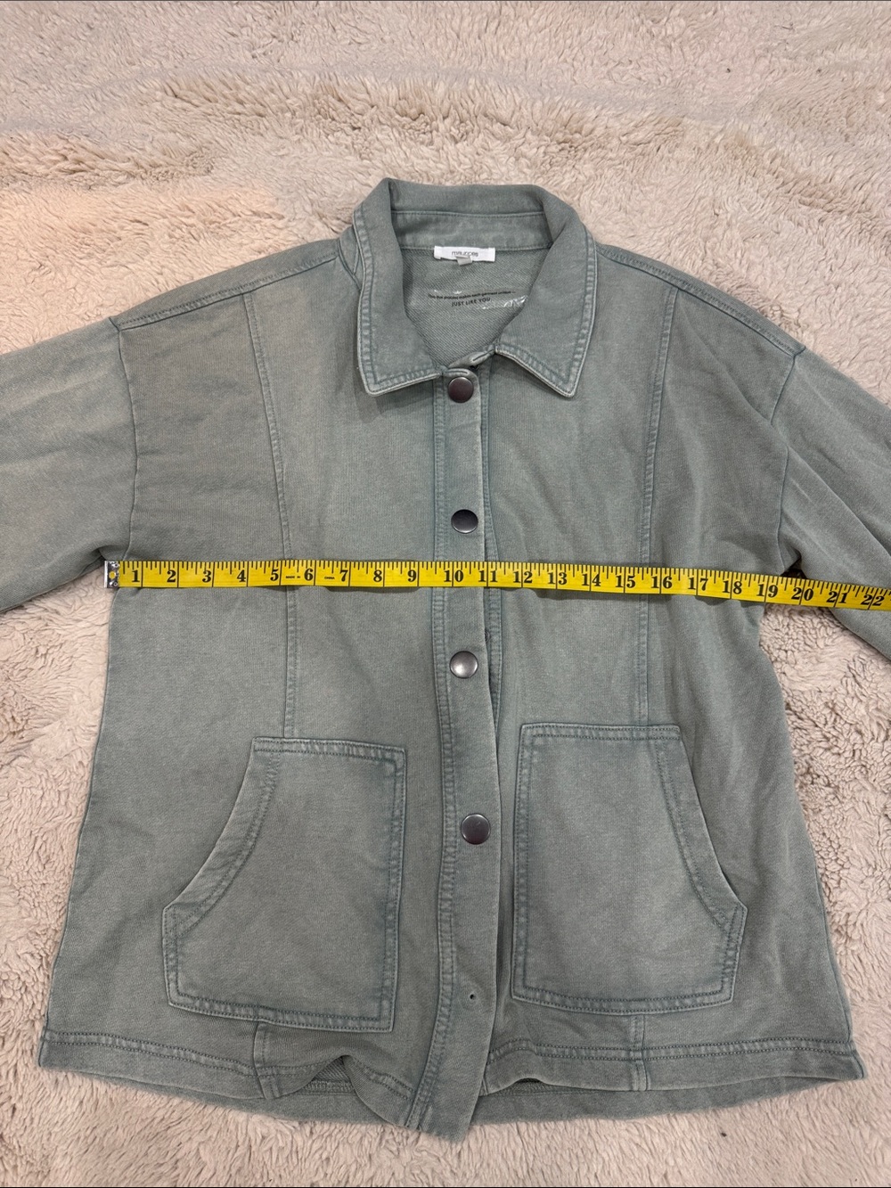 Maurices Washed Sage Green Button Jacket